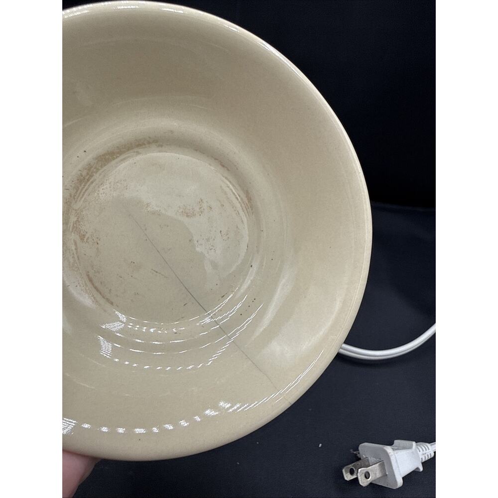 Ceramic electric wax warmer “welcome” Apple Basket Pattern - Picture 6 of 9